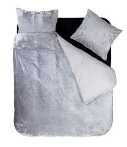 Sleeptime Dekbedovertrek Crystal Velvet Grijs-2-persoons (200 x 200/220 cm)