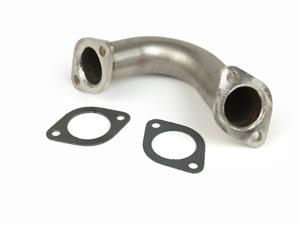 BGM PRO Uitlaatbocht   RVS voor Piaggio 125-180cc 2T Gilera Runner FX/FXR 125-180, Italjet Dragster 125-180, Piaggio SKR 125-150, TPH125, Skipper125...
