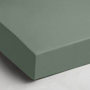 Zavelo Hoeslaken Katoen Strijkvrij Groen-Lits-jumeaux (180x200 cm)