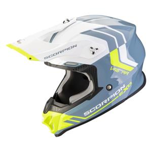 SCORPION VX-16 Fusion, Motocrosshelm, Blauw-Neongeel