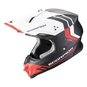 SCORPION VX-16 Fusion Mat, Motocrosshelm, Zwart-Rood