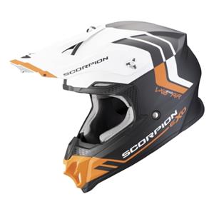 VX-16 Fusion Mat, Motocrosshelm, Zwart-Oranje