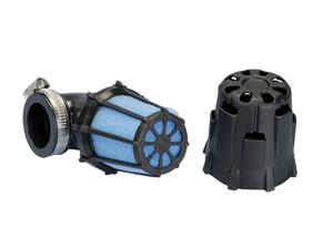 Polini Luchtfilter  Blue Air Box klein 32mm 90° Zwart-blauw