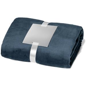 Stricker Fleece deken/plaid blauw 240 grams polyester 120 x 150 cm -