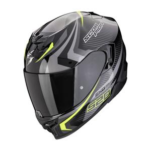 SCORPION EXO-520 Evo Air Terra, Integraalhelm, Zwart-Zilver-Neongeel