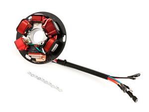 BGM PRO Grondplaat / Stator Ontsteking  HP V2.5 Silikon, 7 Kabel voor Vespa PX alt (met Accu, 1982-1984)