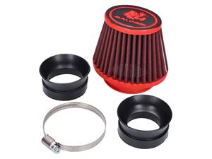 Malossi Luchtfilter  Red Filter E18 Racing 42 / 50 / 60mm recht rood-zwart voor Dellorto PHBH, Mikuni, Keihin Carburateur