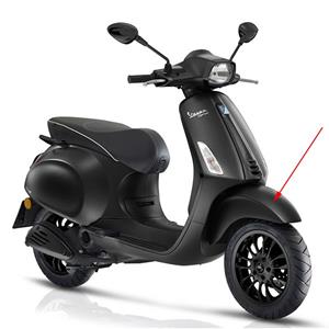 Voorspatbord Vespa Sprint zwart mat