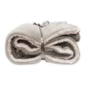 Countrylifestyle Plaid Lars Coral fleece chateau grey 150x200cm