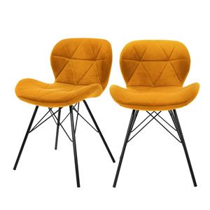 ML-Design Set van 2 eetkamerstoelen Connor velvet | 