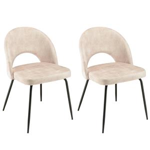 Macabane Set van 2 eetkamerstoelen Augustin velvet | 