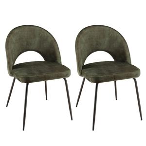 Macabane Set van 2 eetkamerstoelen Augustin velvet | 
