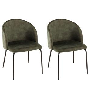 Macabane Set van 2 eetkamerstoelen Augustin velvet | 