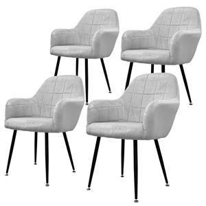 ECD Germany Set van 4 eetkamerstoelen Adriana velvet | 