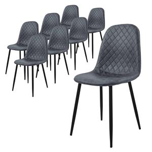 ML-Design Set van 8 eetkamerstoelen Wisk kunstleer | 