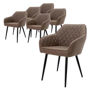 ML-Design Set van 6 eetkamerstoelen Amino kunstleer | 