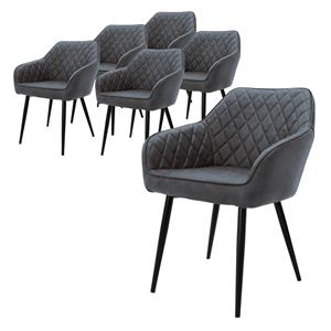 ML-Design Set van 6 eetkamerstoelen Amino kunstleer | 