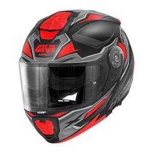 GIVI X.27 Sector Mat, Systeemhelm, Zwart-Titanium-Rood