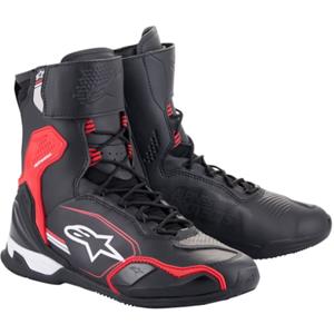 ALPINESTARS Superfaster Shoes, Motorschoenen, Zwart-Helder Rood-Wit