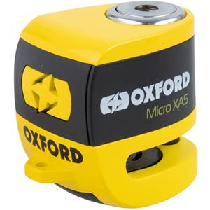 OXFORD Micro XA5, Schijfremslot voor de moto, Geel-Zwart