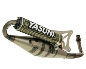 Yasuni Uitlaat  Scooter Z geel Carbon voor Piaggio