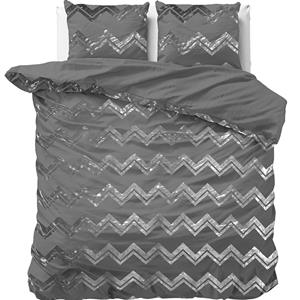 Sleeptime Wave Dekbedovertrek Grijs-Lits-jumeaux (240 x 200/220 cm)