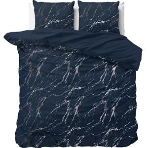 Sleeptime Marble Dekbedovertrek Indigo-1-persoons (140 x 200/220 cm)