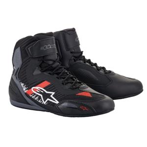 ALPINESTARS Faster-3 Rideknit, Motorschoenen, Zwart-Grijs-Helder Rood