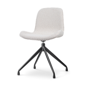 Nolon Nola-Fé draaibare eetkamerstoel bouclé beige  - zwart onderstel