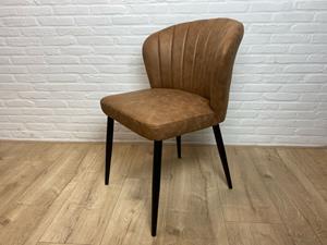 Industrielemeubelshop Stoel Narvik cognac microvezel