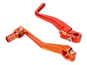 101 Octane Schakelpedaal Kickstarter Set inklapbaar Aluminium orange geanodiseerd voor Simson S50, S51, S53, S70, S83