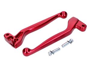 101 Octane Kupplungs- en Remhevel ALU geanodiseerd rood voor Simson S50, S51, S53, S70, S83, SR50, SR80