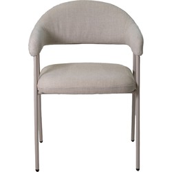 Giga Meubel Eetkamerstoel Beige - Stof/Textiel - Zithoogte 47cm - Linde
