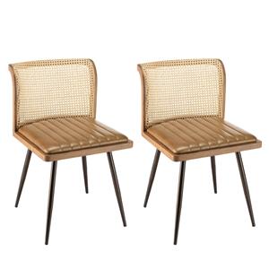 Macabane Set van 2 eetkamerstoelen Marcel leer | 