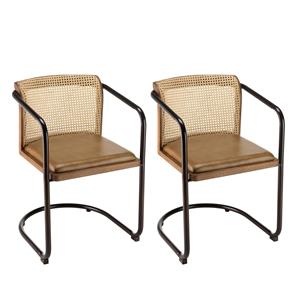 Macabane Set van 2 eetkamerstoelen Marco leer | 