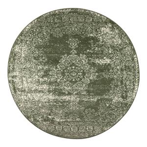 Vintage Vloerkleed Groen Rond - 160cm (M) - Bloom - Eva Interior