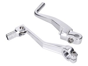 101 Octane Schakelpedaal Kickstarter Set inklapbaar Aluminium zilver geanodiseerd voor Simson S50, S51, S53, S70, S83