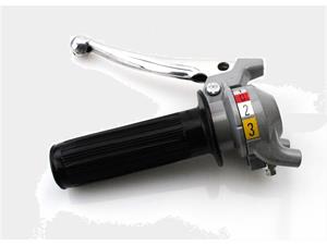 Diverse / Import Schaltgriff Armatur Hevel 3 Gang Grijs Circuit Aluminium voor Kreidler Flory