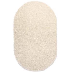Tapeso Ovaal hoogpolig vloerkleed shaggy Trend effen - ivoor - 120x180