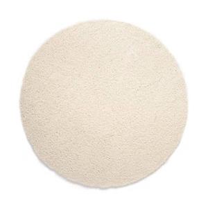 Tapeso Rond hoogpolig vloerkleed shaggy Trend effen - ivoor - 120 cm