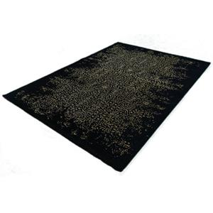 Merinos Neoklassieke Vloerkleed Craft Deluxe 23448-975 Zwart-Goud-80 x 150 cm