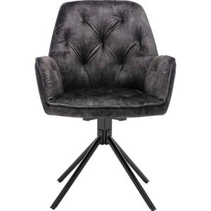 byLIVING Esszimmerstuhl "Sarina", (Set), 2 St., Samtstoff Velvet, 2er-Set, hochwertiger Vintage-Samt Bezug mit Steppung, 360Grad drehbar