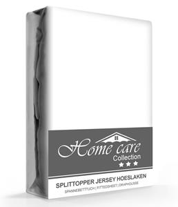 Home Care Homecare Jersey Splittopper Hoeslaken Wit-200 x 220 cm