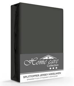 Home Care Homecare Jersey Splittopper Hoeslaken Antraciet-140 x 200 cm