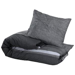 vidaXL Dekbedovertrekset 155x220 cm katoen donkergrijs