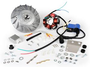 BGM PRO Zündung-Set  12V Touring elektronisch-, 1600g, voor großen Ø20/24mm Konus voor Vespa Lang frame V50, 50N, V90, PV, ET3, PK S