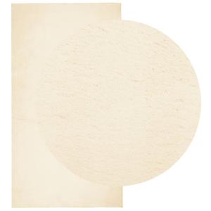 vidaXL Vloerkleed HUARTE laagpolig zacht wasbaar 60x110 cm crème