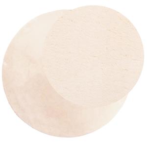 bonnevie Teppich huarte Kurzflor Weich und Waschbar Beige ø 100 cm vidaXL78242