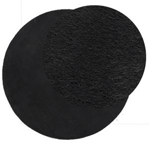 bonnevie Teppich huarte Kurzflor Weich und Waschbar Schwarz ø 100 cm vidaXL29051