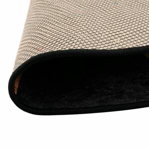 vidaXL Vloerkleed wasbaar anti-slip Ø 120 cm zwart en goudkleurig